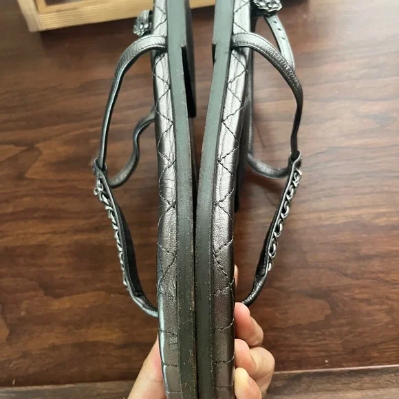 CHANEL Black Quilted Sandals Slip-On Comfort - Picture 10 of 10